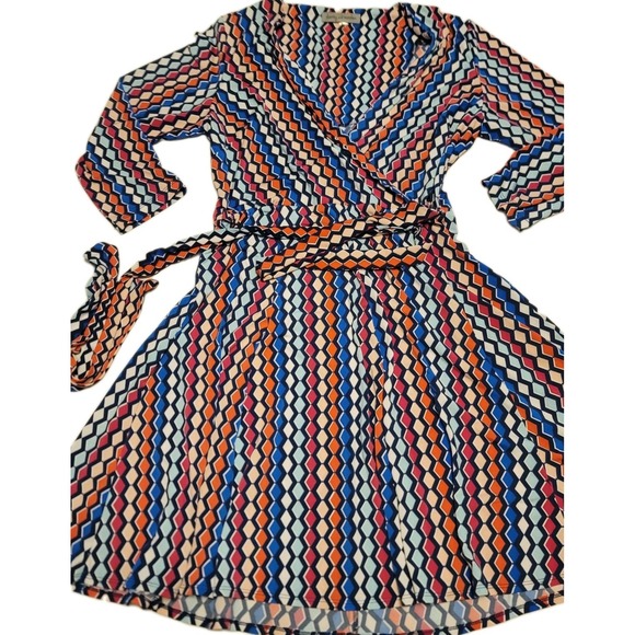 Danny & Nicole Dresses & Skirts - Danny & Nicole Size 12 Faux Wrap Knee Length Knit Dress Church Career Travel